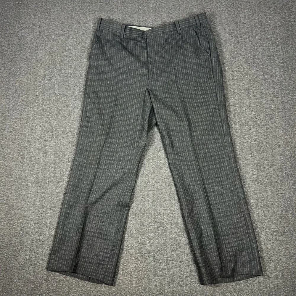 Vintage Don Douglas Pinstripe 3-Piece Suit Set Mens 42L Pinstripe Union Made USA